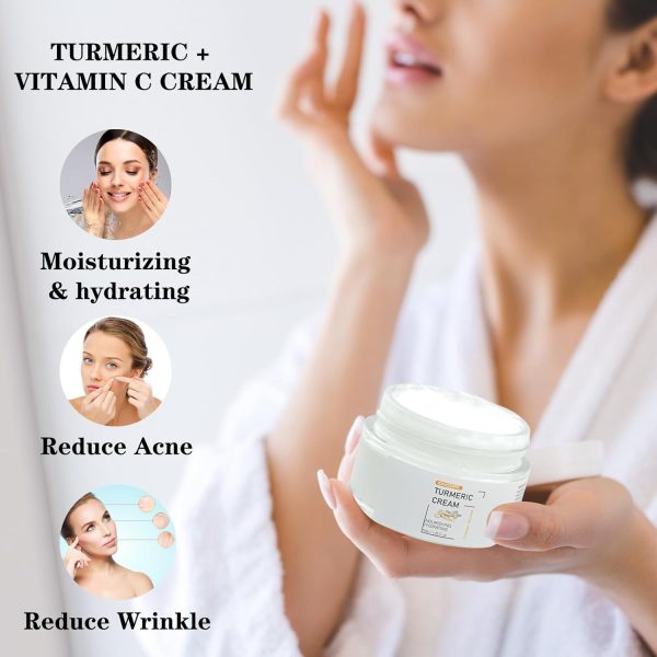 5 PCS Turmeric Soap Bar Turmeric Skin Care Set, Turmeric Face Moisturizer - Image 3