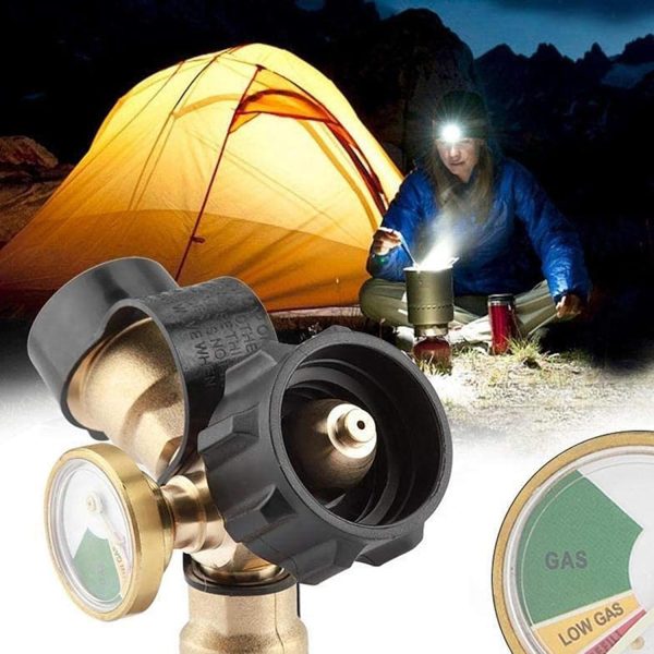 Two Way Propanes Hose Splitter Manifolds with Shutoffing Valves for Camp - Image 4