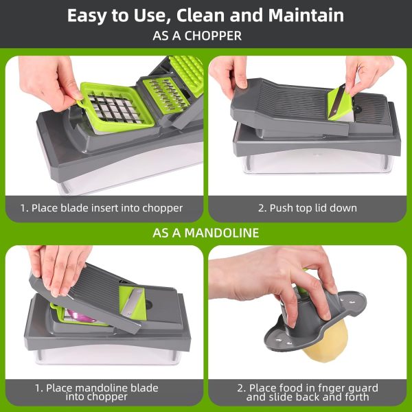 Vegetable Chopper, Cheese Slicer, Food Chopper, Veggie Chopper, Onion - Image 3
