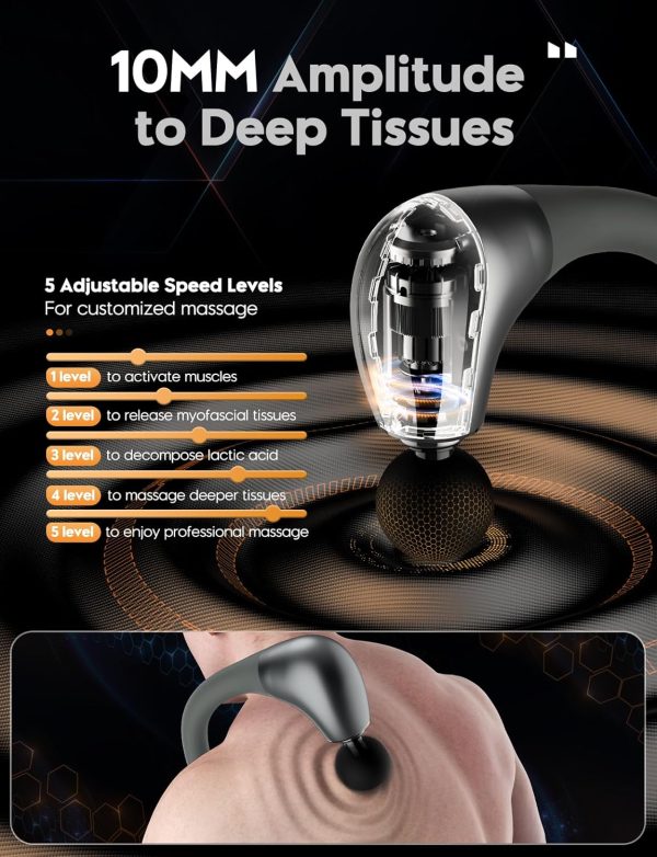 FVZ Massage Gun with Upgraded Extension Handle, 10MM Massage Gun Deep - Image 5