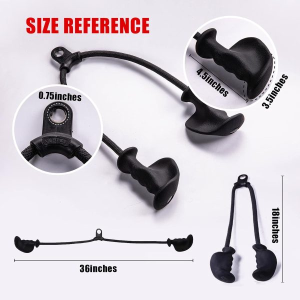 KKH Tricep Pull Down Attachment with Ergonomic Anti-Slip Handles, Tricep - Image 3