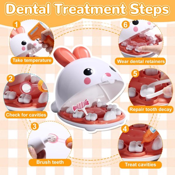 Dentist Kit Pretend Play Set, 31PCS Teeth Dental Tools Medical Accessories, - Image 2