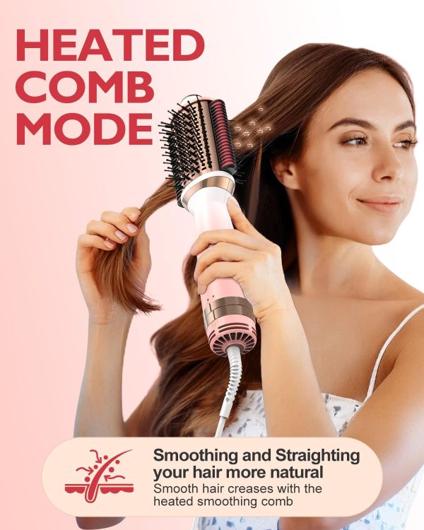 Blow Dryer Brush Hair Dryer Brush + Smooth Heat Comb, 4 in 1 Blowout - Image 6