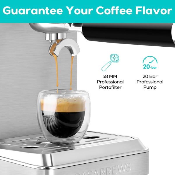 CASABREWS Espresso Machines with Milk Frother, 20 Bar Espresso Maker with - Image 3