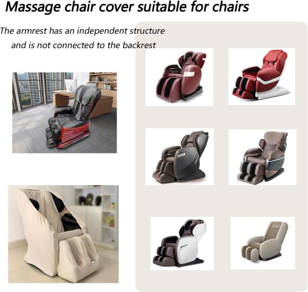Full Body Shiatsu Massage Chair Cover, Massage Chair Cover, Stretch Fabric - Image 3