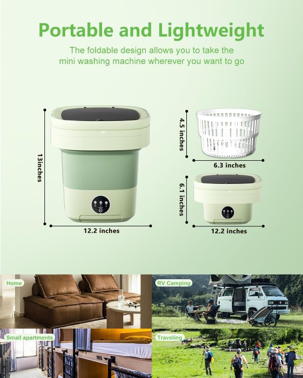 Portable Washing Machine,13L Laundry Washer with 3 Modes Deep Cleaning for - Image 8