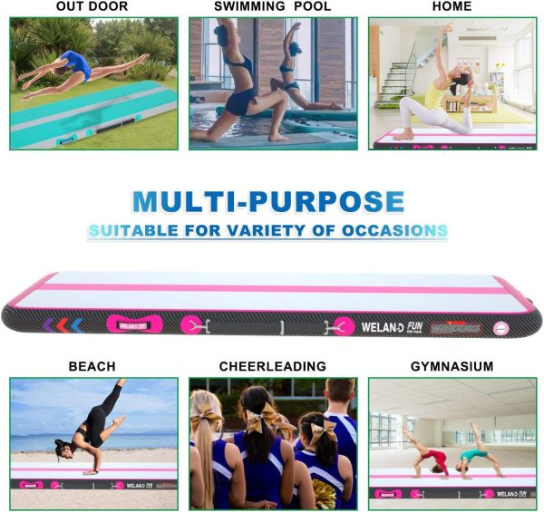 Air Mat Tumble Track 10ft/13ft/16ft/20ft Inflatable Gymnastics Tumbling Mat - Image 5