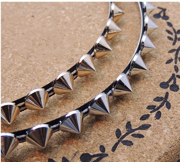 FULAI Duyppy 2 Pack Rivet Punk Spike Headband Studded Headband Party Hair - Image 5