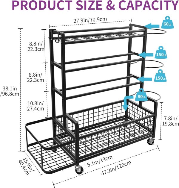 Dumbbells Rack Home Gym Storage Rack Weight Rack for Dumbbells Adjustable - Image 6