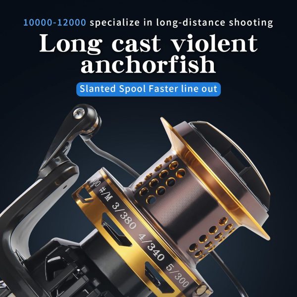 8000/10000/12000 Big Game Surf Spinning Fishing Reel,20KG Drag Power. - Image 6