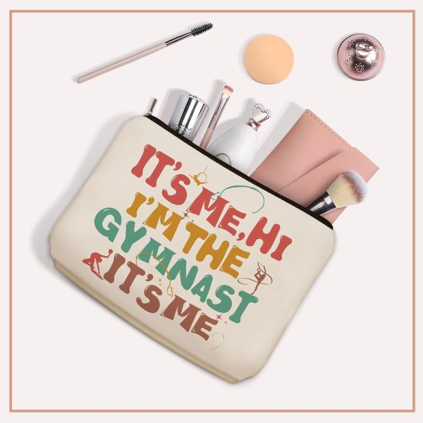 Gymnast Gifts Makeup Bag: Perfect Cosmetic Bags IT's ME, HI I'M THE GYMNAST - Image 4