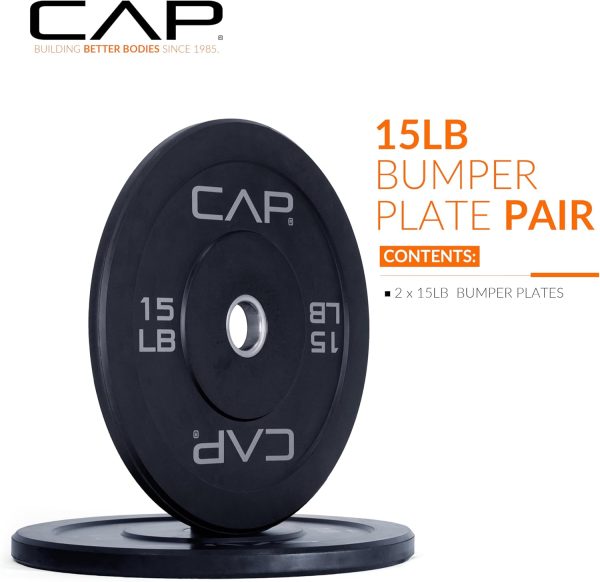 CAP Barbell Rubber Olympic Bumper Plate | Multiple Options/Colors - Image 2