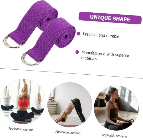2pcs Yoga Strap Gymnastics Accessories for Gymnastic Stuff Thick Yoga Mat - Image 2