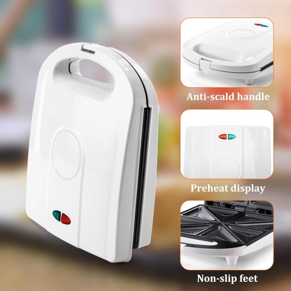 Pukomc Breakfast Sandwich Maker, 4-Slice Sandwich Press with Non-Stick - Image 4