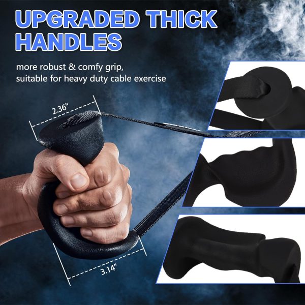 Ergonomic Exercise Handles for Cable Machine Attachments, Pilates, Strength - Image 2