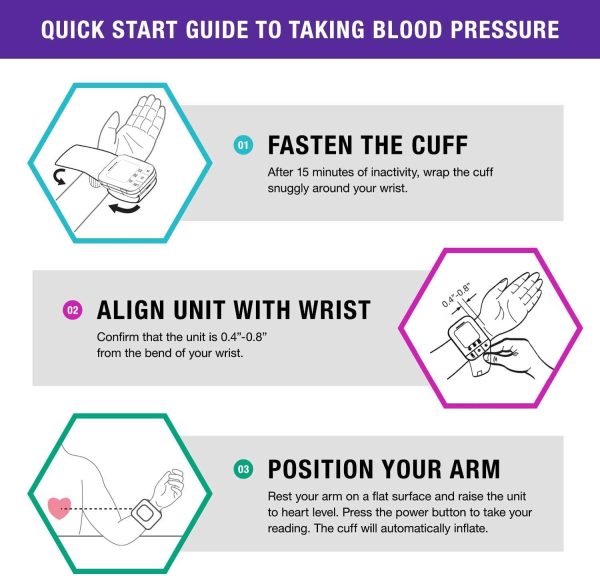 MABIS Universal Wrist Talking Blood Pressure Monitor, Visual BP Guide, 396 - Image 5