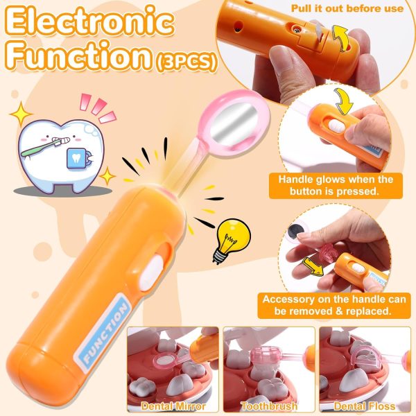 Dentist Kit Pretend Play Set, 31PCS Teeth Dental Tools Medical Accessories, - Image 4