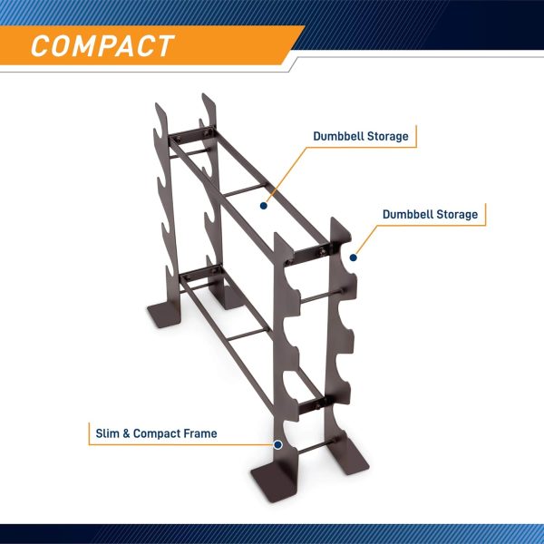 Marcy Weight Storage Organizer Racks for Dumbbells, Kettlebells, Weight - Image 3