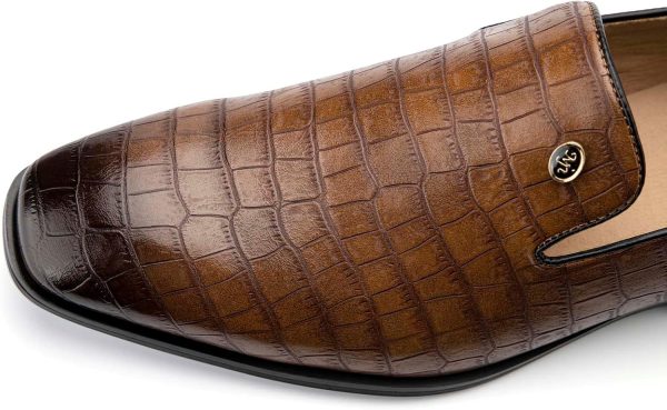 Meijiana Mens Loafers Wedding Dress Shoes Slip-On Loafers for Men Tuxedo - Image 2