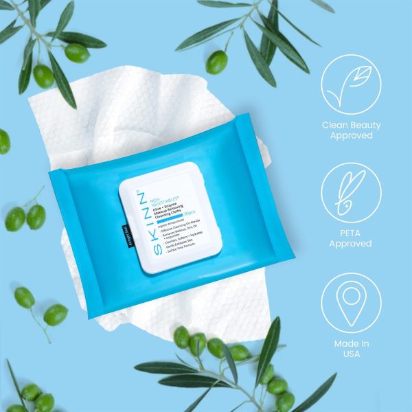SKINN Facial Cleansing Makeup Remover Wipes - Hydrating Makeup Removing - Image 5