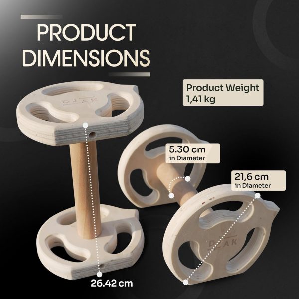DJAK – Wooden Parallettes Push Up Bars for Calisthenics, Handstand, and - Image 6