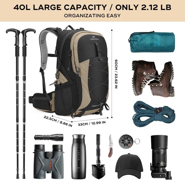 Maelstrom Hiking Backpack,Camping Backpack,40L Waterproof Hiking Daypack - Image 2