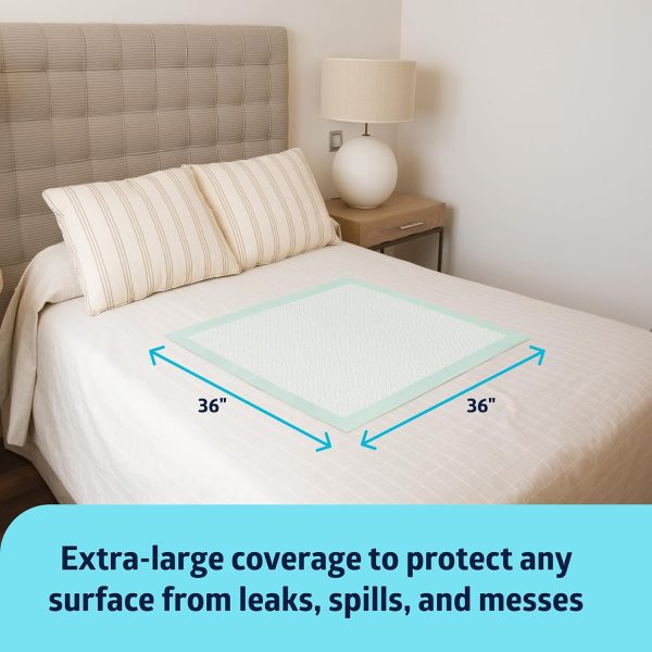 Medline Incontinence Bed Pads 36 x 36 Inches (Pack of 50), Super Absorbent - Image 2