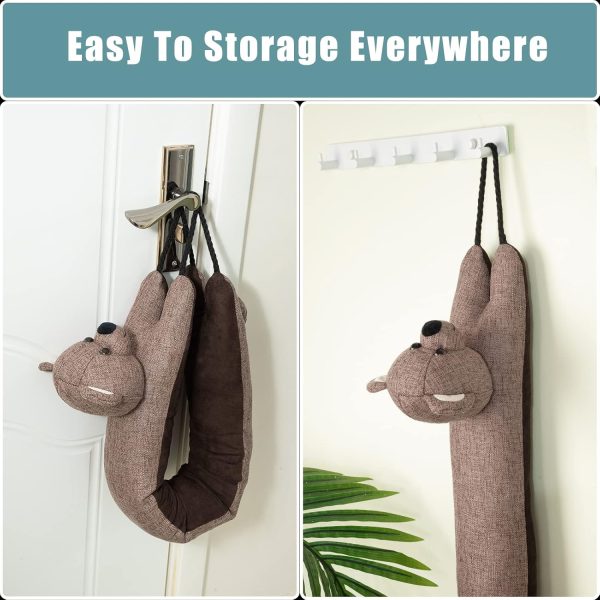 Marwood Bear Door Draft Stopper, 32 inch, 2.2lb, Polyester, Cute Bear, for - Image 7
