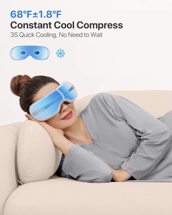 ALLJOY Eye Massager with Heat and Cooling for Migraines, Dry Eyes, Dark - Image 2