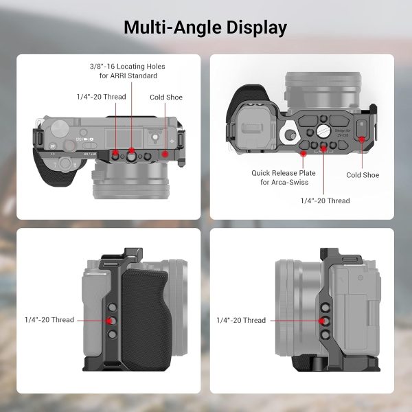 SMALLRIG ZV-E10 Cage with Silicone Handle and Built-in Threaded Holes, Cold - Image 4