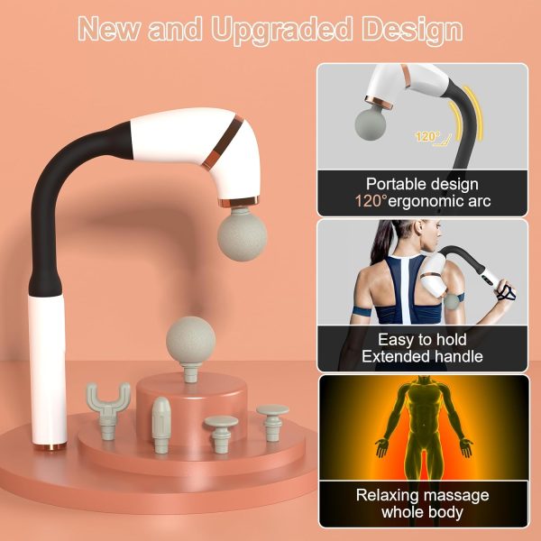 Massage Gun with Upgraded Extended Handle, U-Shaped Back Massager for Pain - Image 2