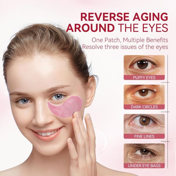 BREYLEE Rose Eye Mask– 60 Pcs, Under Eye Patches,Eye Patches For Puffy - Image 5