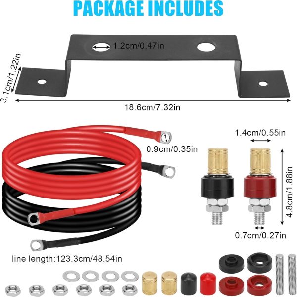 Linkstyle Battery Jump Post Kit, Waterproof Battery Charging Post, Remote - Image 2