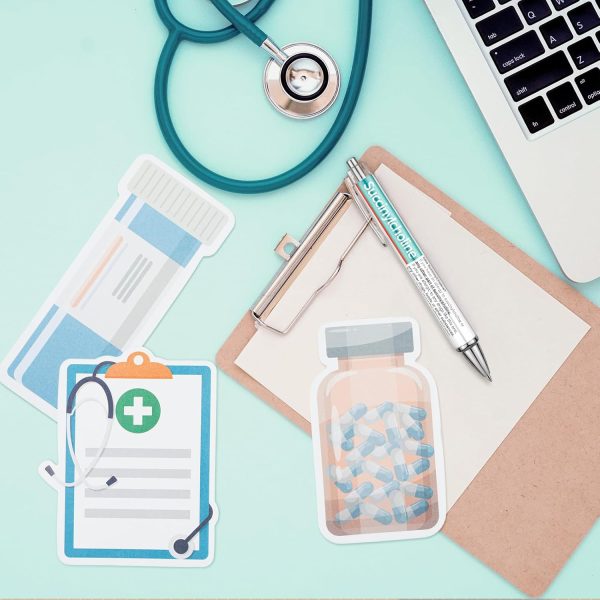 24 Pharmacy Pens Gifts for Nurse with 12 Nurse Sticky Notes Nurse - Image 2