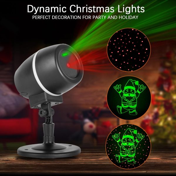 Christmas Laser Projector - Red and Green Dancing Santa Claus Outdoor - Image 2