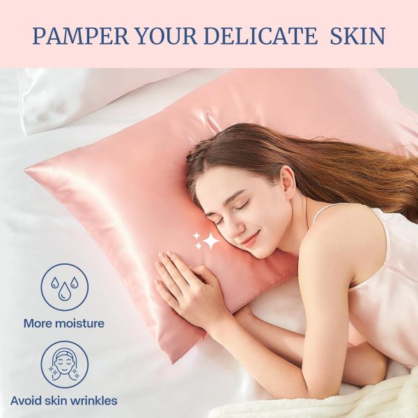 BEDELITE Satin Pillowcase for Hair and Skin, Super Soft and Cooling Similar - Image 3