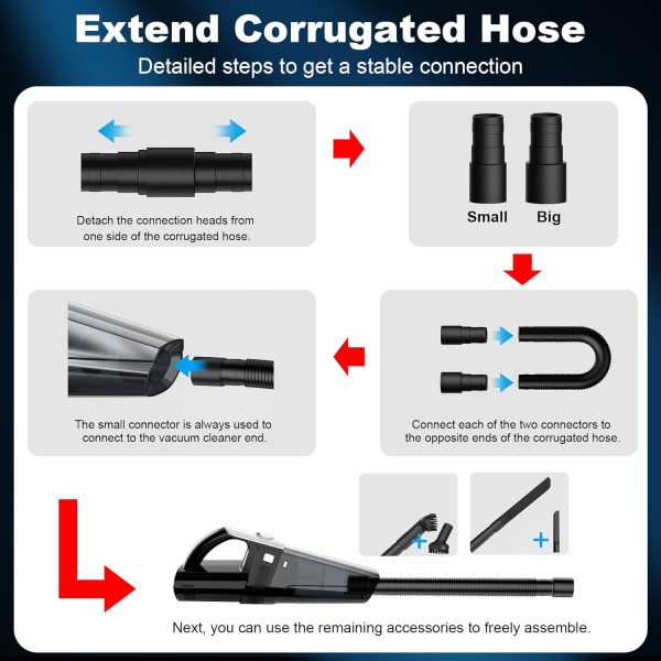 Car Vacuum, Portable Car Vacuum Cleaner with 7000PA Suction, DC 12V High - Image 7