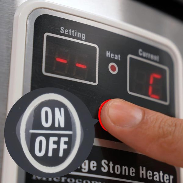 Master Massage 6 Quart LED Hot Stone Warmer with Digital Display– Stainless - Image 6