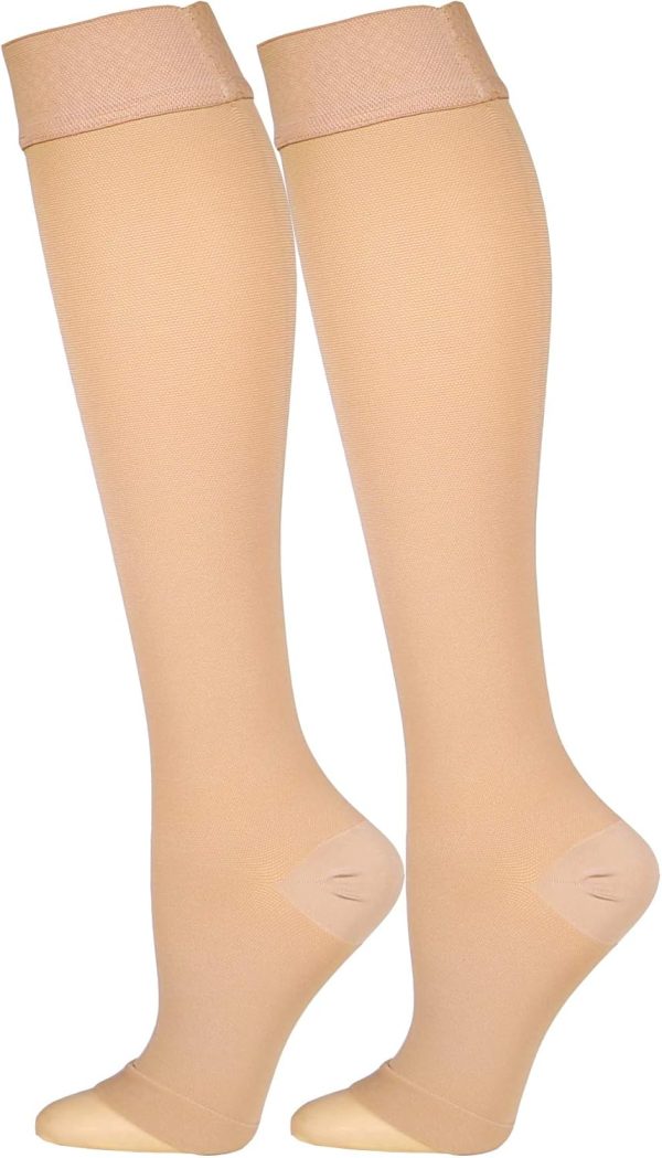 Truform 20-30 mmHg Compression Stockings for Men and Women, Knee High - Image 7