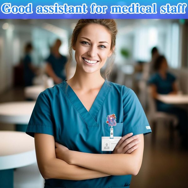 Cardiac Badge Reel Holder Retractable with ID Clip Funny Nurse Name Tag - Image 5