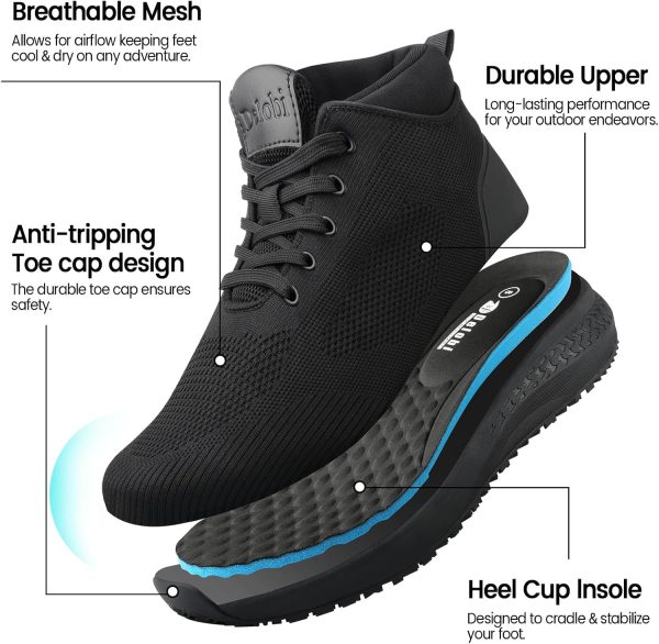 Non Slip Mens Boots Slip Resistant Work Shoes for Men Restaurant Food - Image 2