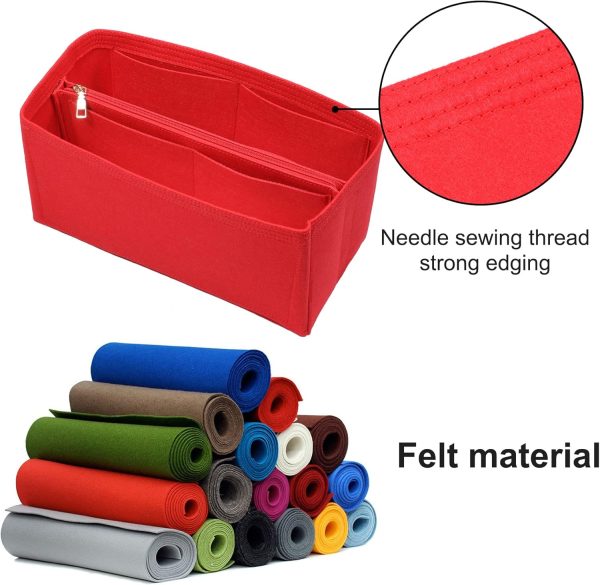Doxo Purse Organizer Insert Handbags Tote & Base Shaper Felt Organizer Bag - Image 5