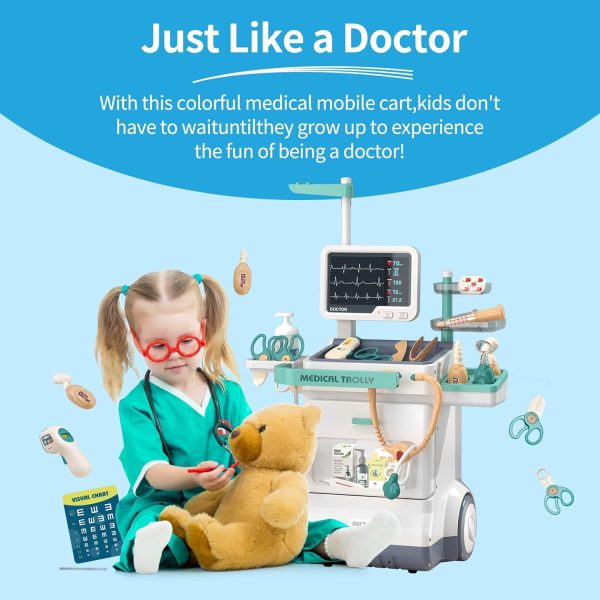 Deejoy Toy Doctor Kit for Kids, Pretend Medical Station Set for Boys & - Image 2