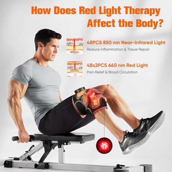 Upgraded Red Light Therapy Knee Brace - Knee Massager with 4 Vibration - Image 3