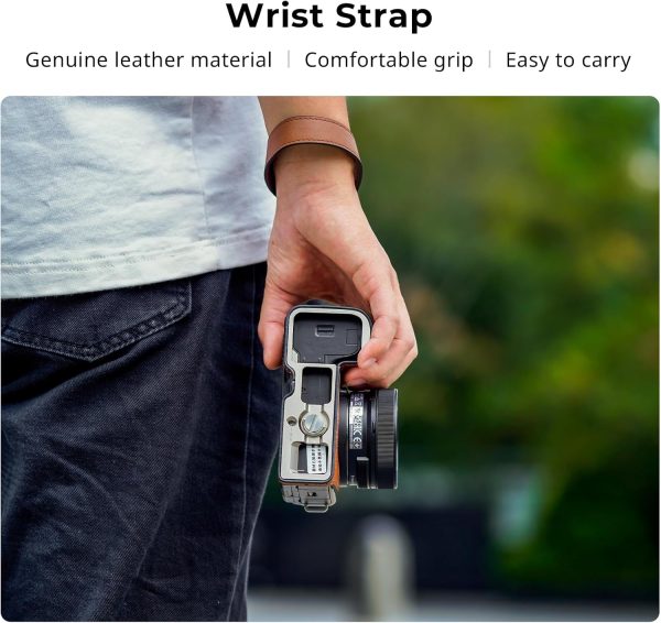 SMALLRIG Camera Leather Case with Wrist Strap, Vintage Style Leather Camera - Image 7