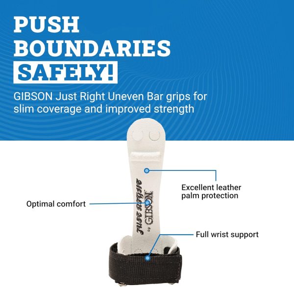 Gibson Just Right Uneven Bar Gymnastics Grips for Girls - Durable Leather - Image 2