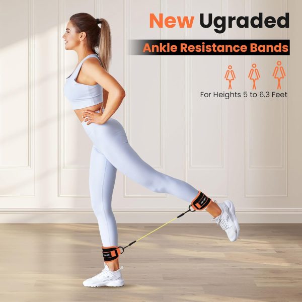 Ankle Straps with 3 Resistance Bands for Leg Weight Training & Booty - Image 4