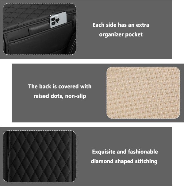 Upgraded Car Center Console Cover,Microfiber Leather Car Armrest Cover - Image 3