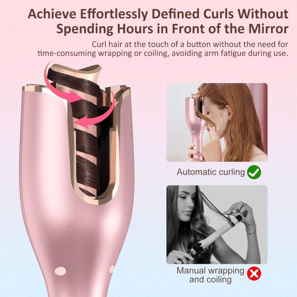 Automatic Curling Iron, Hair Curler 1" Large Slot, 4 Temperature Settings, - Image 4