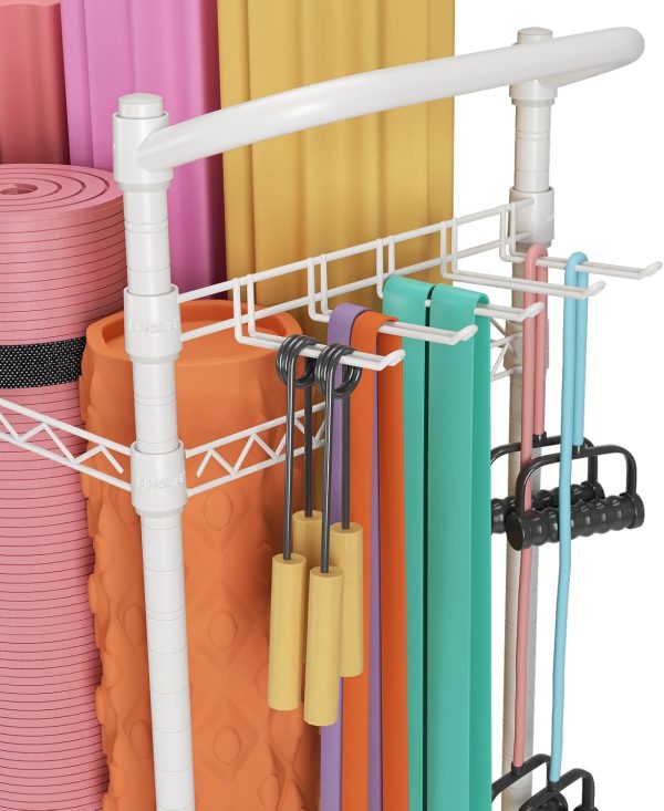 SINGAYE Dumbbell Weight Rack Yoga Mat Storage, Gym Sports Equipment Cart - Image 3